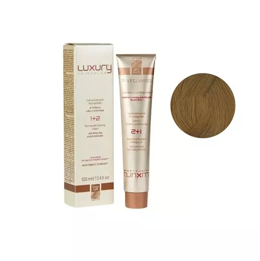 8 Світлий блондин Крем-фарба для волосся з білим чаєм та екстрактом орхідеї, 100 мл LUXURY Haircolor GREEN LIGHT