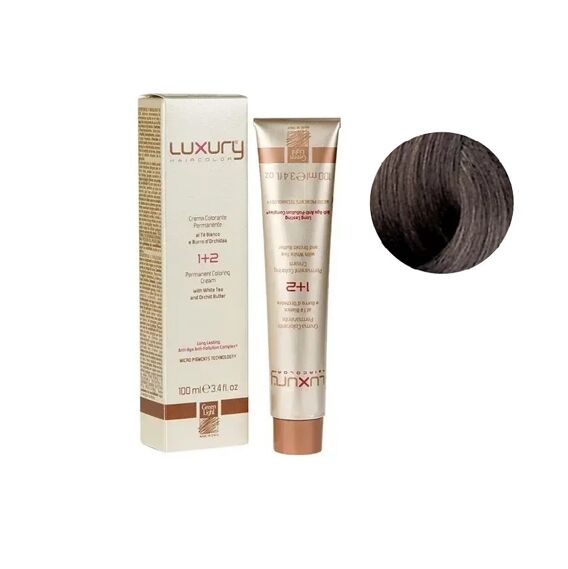 8/21 Світлий блондин фіолетово-попелястий Крем-фарба для волосся з білим чаєм та екстрактом орхідеї, 100 мл LUXURY Haircolor GREEN LIGHT
