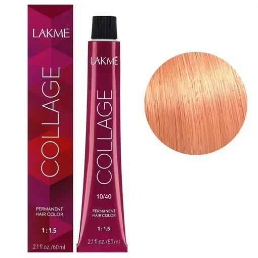 10/40 Платиновий блондин мідний Крем-фарба для волосся стійка, 60 мл Permanent Hair Color COLLAGE LAКME