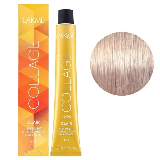 12/20 Суперосвітлюючий світло-білявий фіолетовий Крем-фарба для волосся стійка, 60 мл Permanent Hair Color COLLAGE LAКME