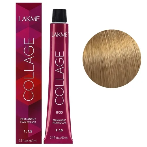 8/30 Світлий блондин золотистий Крем-фарба для волосся стійка, 60 мл Permanent Hair Color COLLAGE LAКME