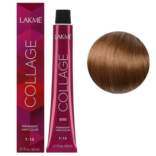 8/60 Світлий блондин коричневий Крем-фарба для волосся стійка, 60 мл Permanent Hair Color COLLAGE LAКME