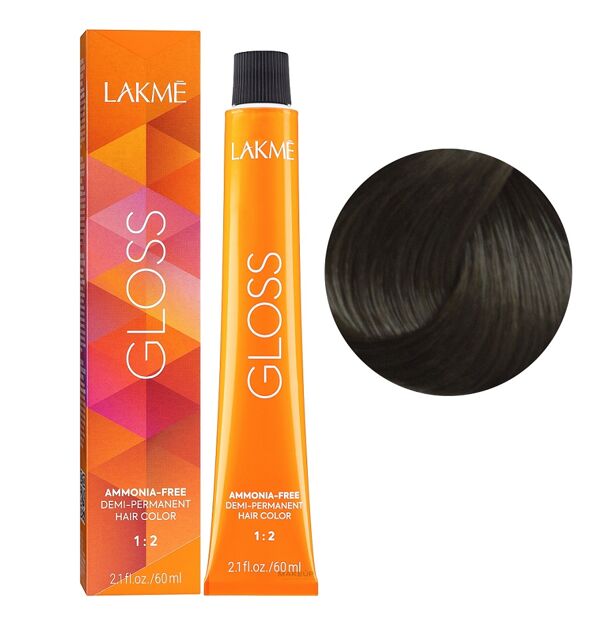 6/00 Темний блондин натуральний Фарба для тонування волосся без аміаку, 60мл Demi-permanent Hair Color GLOSS LAKME