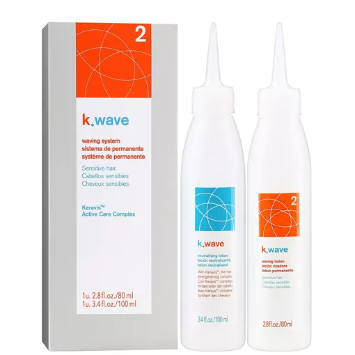 Хімічна завивка двокомпонентна №2 для чутливого волосся, 80 мл + 100 мл 48821 Sensitive hair waving system K.wave "2" LAKME