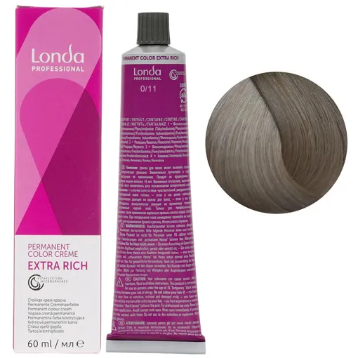 0/11 Інтенсивно- попелястий мікстон Стійка фарба для волосся, 60 мл Permanent Color Londa Professional