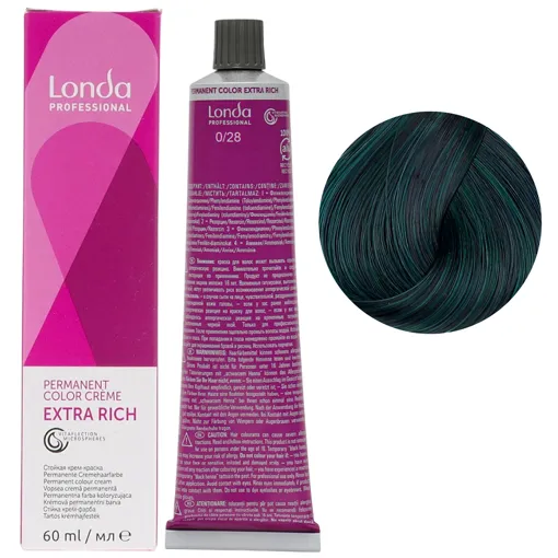 0/28 Матовий синій мікстон Стійка фарба для волосся, 60 мл Permanent Color Londa Professional