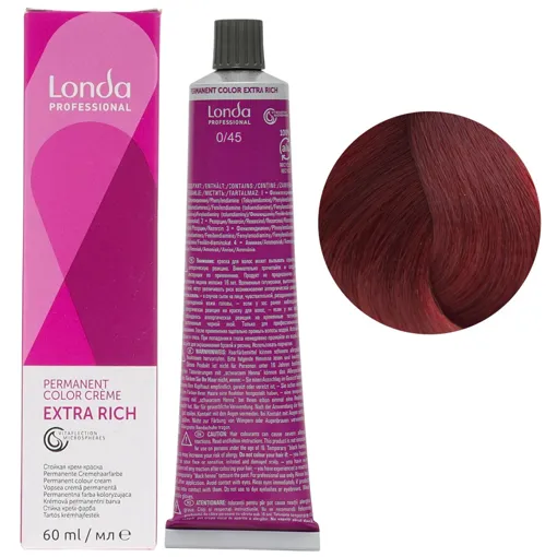0/45 мідно-червоний микстон Стійка фарба для волосся, 60 мл Permanent Color Londa Professional