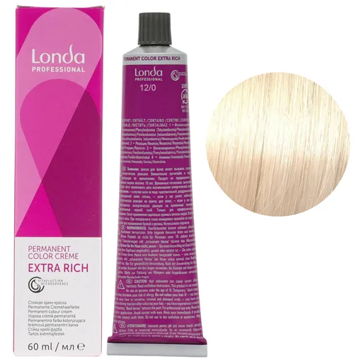 12/0 спеціальний блондин натуральний Стійка фарба для волосся, 60 мл Permanent Color Londa Professional