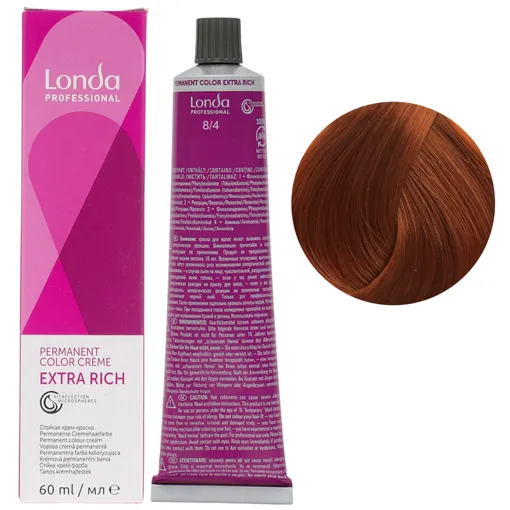 8/4 світлий блондин мідний Стійка фарба для волосся, 60 мл Permanent Color Londa Professional