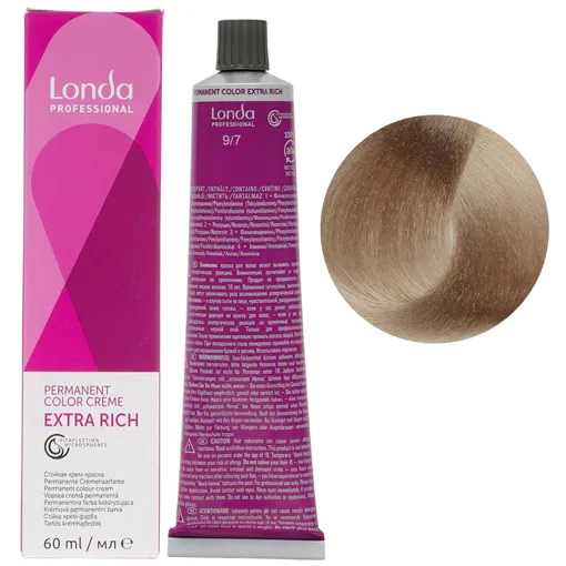 9/7 дуже світлий блондин коричневий Стійка фарба для волосся, 60 мл Permanent Color Londa Professional