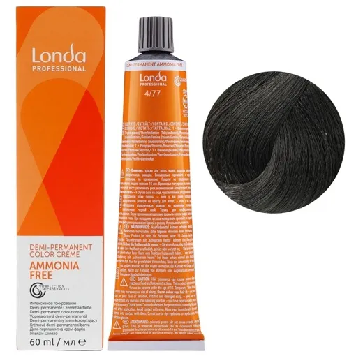 4/77 середній брюнет інтенсивно-коричневий Демі-перманентна фарба без аміаку, 60 мл Demi-Permanent Color Londa Professional