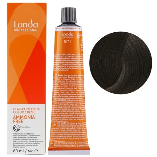 5/71 світлий брюнет коричнево-попелястий Демі-перманентна фарба без аміаку, 60 мл Demi-Permanent Color Londa Professional