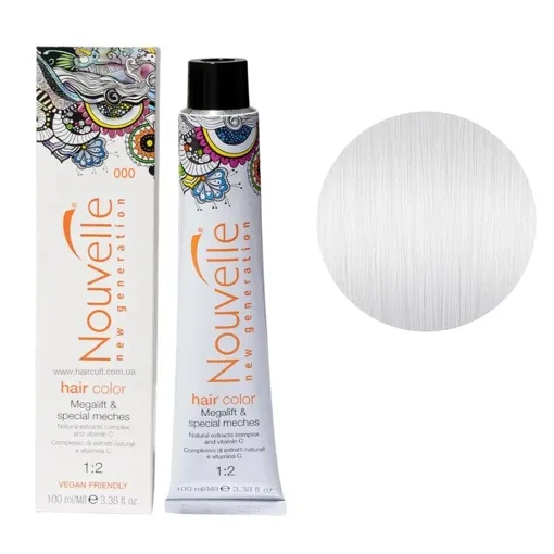 000 найсвітліший (Deep lightening booster) Фарба для волосся перманентна, 100мл Permanent Hair Color Nouvelle