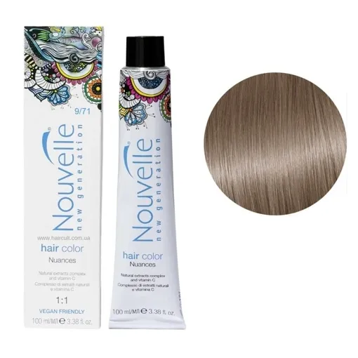 9/71 алебастр Фарба для волосся перманентна, 100мл Permanent Hair Color Nouvelle