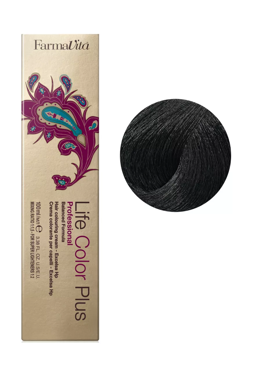 1/0 чорний Фарба для волосся 100 мл.Life Color Plus FarmaVita