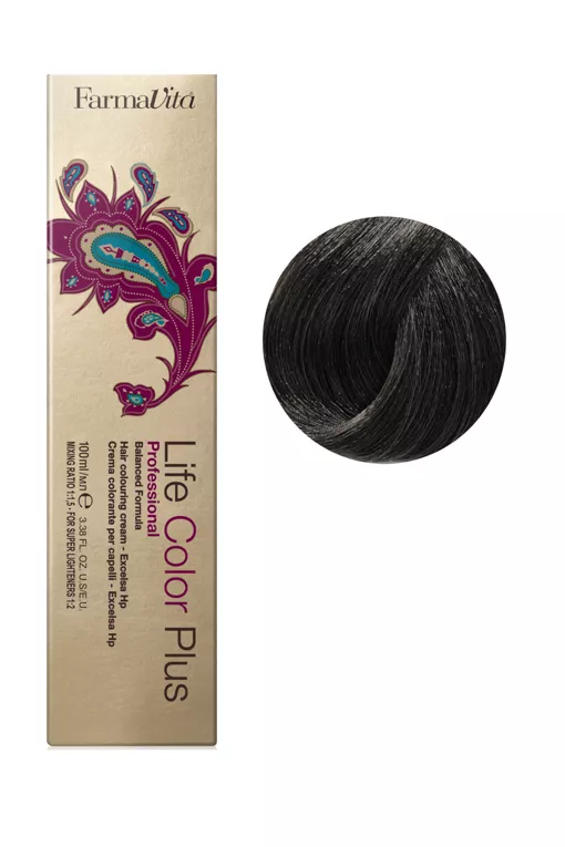 4/1 каштановий попелястий Фарба для волосся 100 мл.Life Color Plus FarmaVita