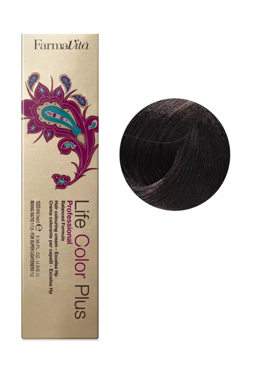 4/5 каштановий (червоне дерево) Фарба для волосся 100 мл.Life Color Plus FarmaVita