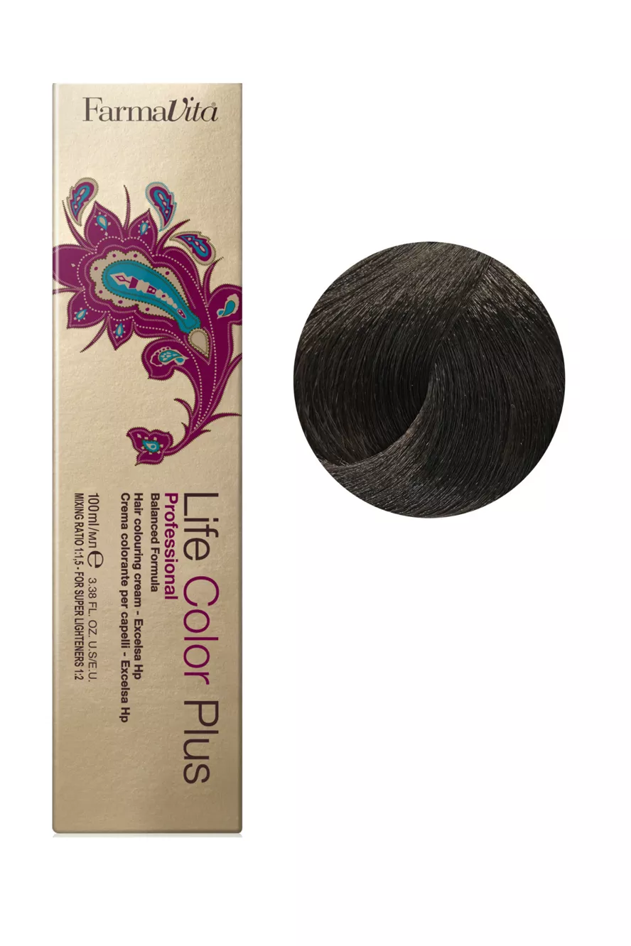 5/0 світло-каштановий Фарба для волосся 100 мл.Life Color Plus FarmaVita