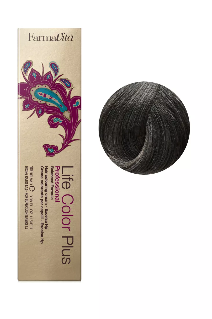 5/1 світло-каштановий попелястий Фарба для волосся 100 мл.Life Color Plus FarmaVita