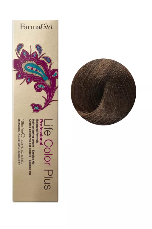 6/32 темний блондин золотистий ірис Фарба для волосся 100 мл.Life Color Plus FarmaVita