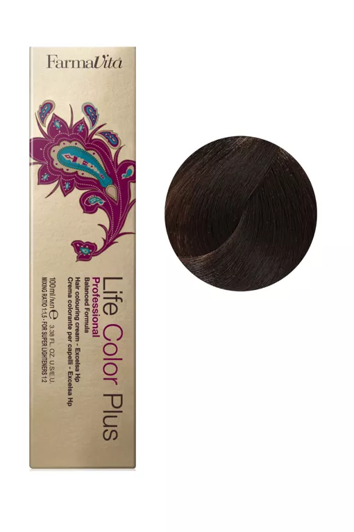 6/45 темний блондин мідний (червоне дерево) Фарба для волосся 100 мл.Life Color Plus FarmaVita