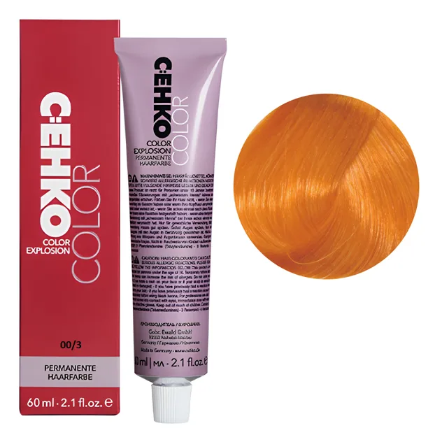 00/3 мікс-тон золотий Стійка перманентна крем-фарба для волосся, 60 мл Permament Hair Color EXPLOSION C:EHKO
