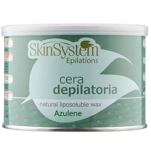 Віск для депіляції в банці Cera Depilatoria AZULENE, 400 мл Skin System