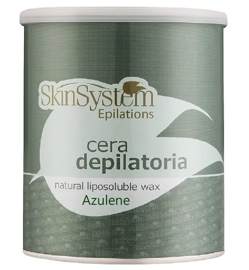 Віск для депіляції в банці Cera Depilatoria AZULENE, 800 мл Skin System