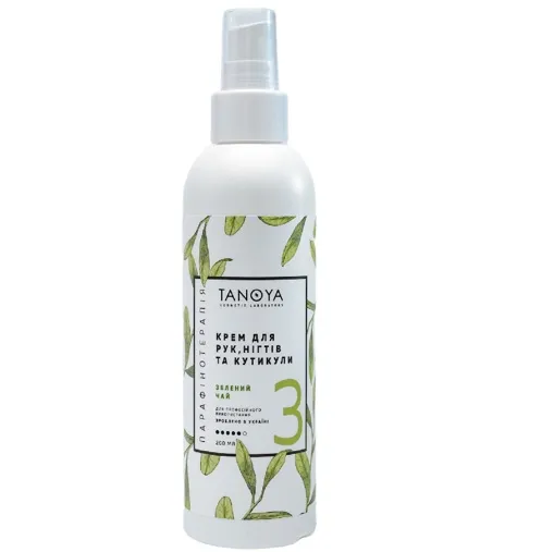 Крем для рук, нігтів та кутикули №3 &laquo;Зелений чай&raquo;, 200 мл TANOYA Парафінотерапія 