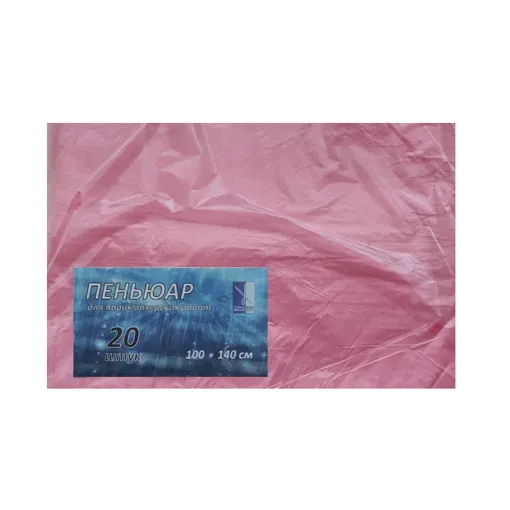 Пеньюар для перукарських робіт 100х140 см (20 шт в пачці) з поліетилену, колір: В АСОРТИМЕНТІ Перукарські аксесуари