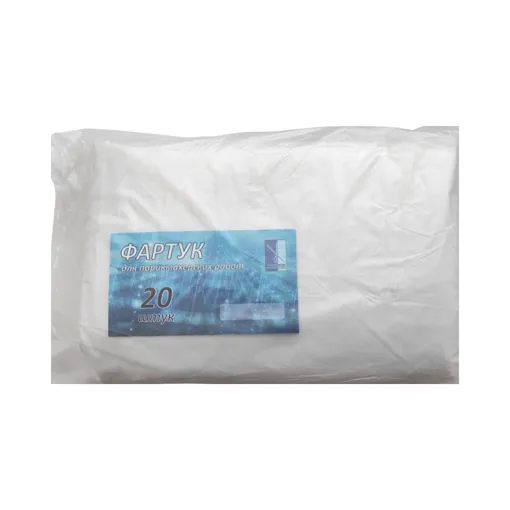 Фартух з поліетилену 100х140 см (20 шт в пачці), колір: ПРОЗОРИЙ Перукарські аксесуари