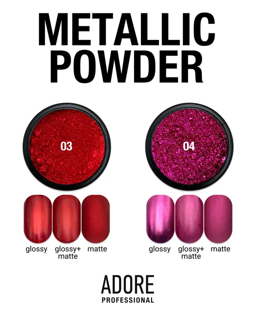 Металева хромована втирка, 0,5 г №03 Metallic Powder ADORE