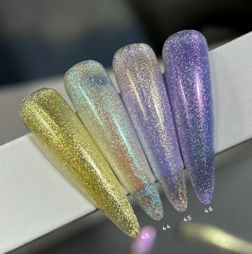 Гель рідкий для зміцнення нігтів з блискітками, 15 мл №43 Liquid Gel SAGA Professional