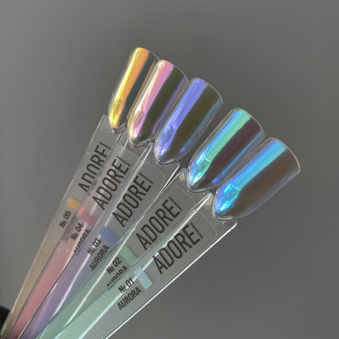 Втирка-хамелеон для нігтів, 0,5г №01 Aurora Powder ADORE