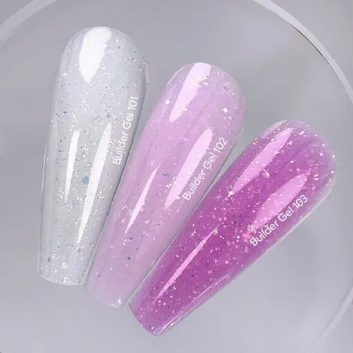 Гель для нарощування нігтів, 15 мл №102 Колір: Молочно-рожевий з поталлю Builder Gel NAILSOFTHEDAY