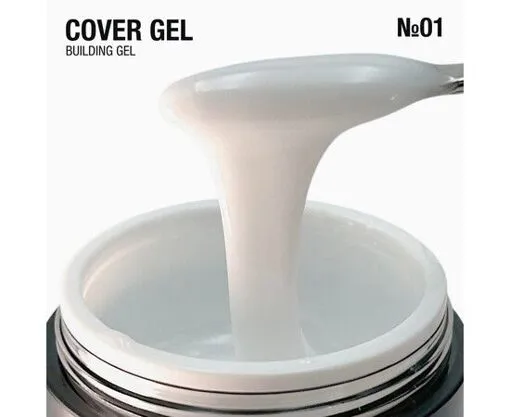 Гель для нарощування з помпою №01, 30g Cover Building Gel  ADORE