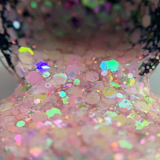 Гель для дизайну з шестигранниками різного розміру та глітером для нігтів, 5 мл №01 Dream Gel NAILSOFTHEDAY