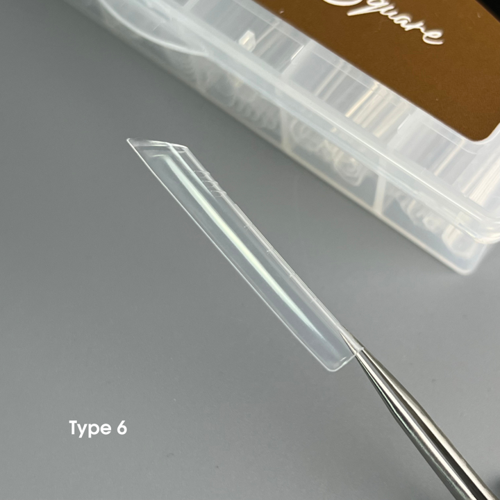 Верхні форми, 120 шт Type-6, Форма: Квадрат арочний для часткової корекції/нарощування нігтів Dual Form Square NAILSOFTHEDAY