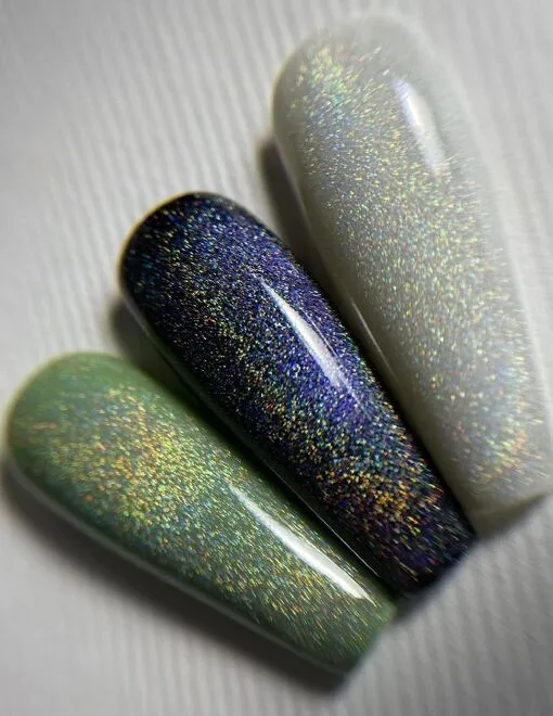 Toп голографічний з ефектом котячого ока для нігтів без липкого шару, 10 мл Holographic Cat Еye Top NAILSOFTHENIGHT 