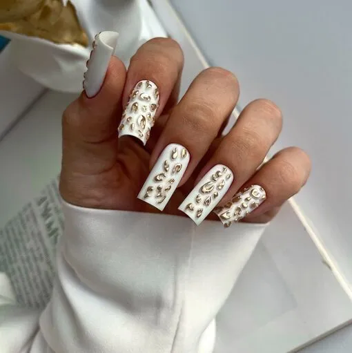Силіконові об`ємні молди для верхніх форм, 12 шт Леопард Wild Safari Leopard, silicone form NAILSOFTHEDAY  
