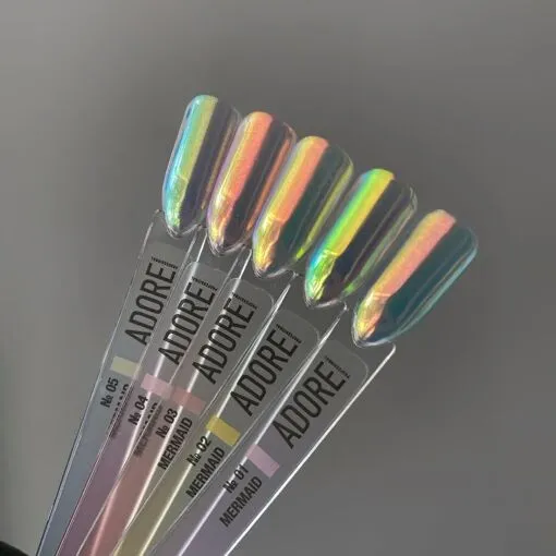 Втирка-Хамелеон для нігтів, 0,5г №01 Mermaid Powder ADORE