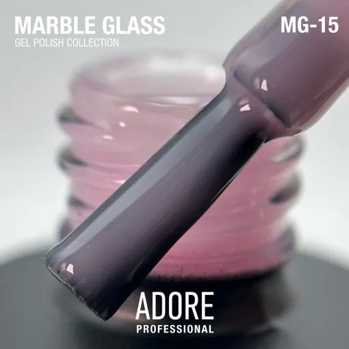 Гель-лак вітражний, 8 мл № MG-15 Marble Glass Gel Polish ADORE