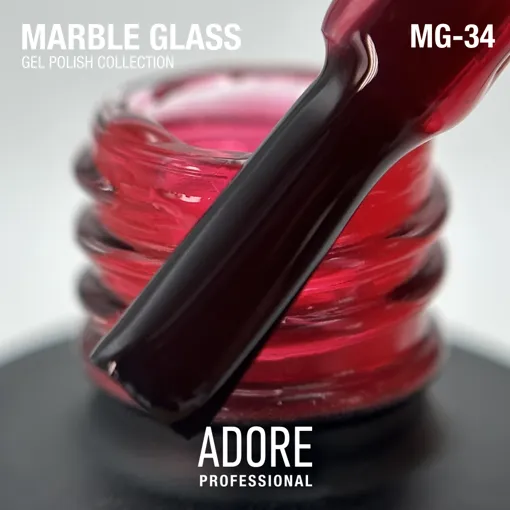 Гель-лак вітражний, 8 мл № MG-34 Marble Glass Gel Polish ADORE
