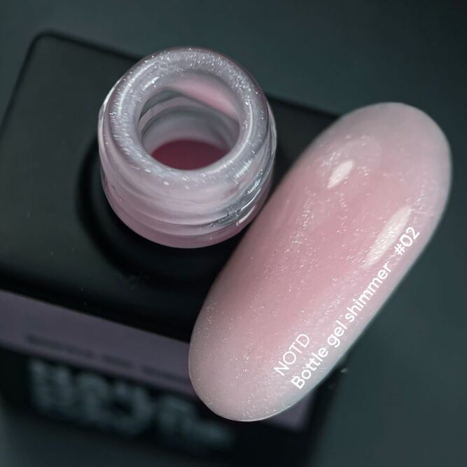 Гель рідкий з шимером для укріплення нігтів, 10 мл №02 Shimmer Bottle Gel NAILSOFTHEDAY