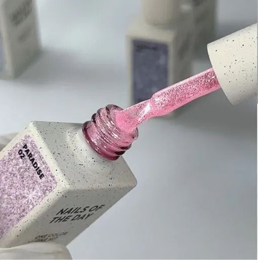 Гель-лак з яскравими блискітками, 10 мл №02 PARADISE Gel polish NAILSOFTHEDAY 