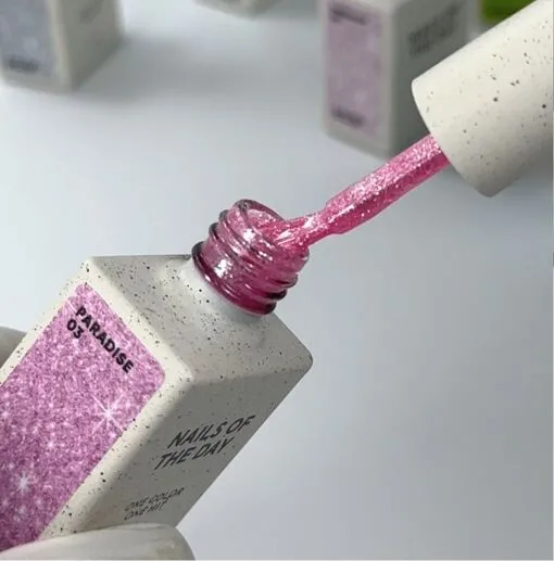 Гель-лак з яскравими блискітками, 10 мл №03 PARADISE Gel polish NAILSOFTHEDAY