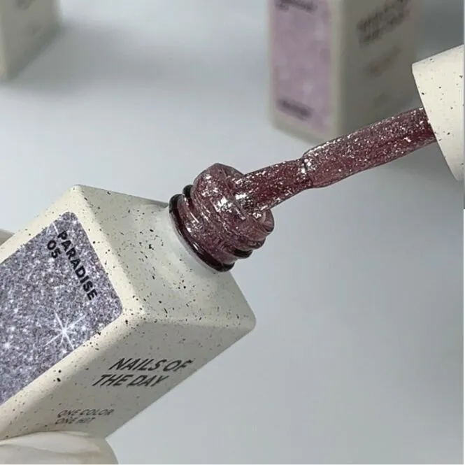 Гель-лак з яскравими блискітками, 10 мл №05 PARADISE Gel polish NAILSOFTHEDAY