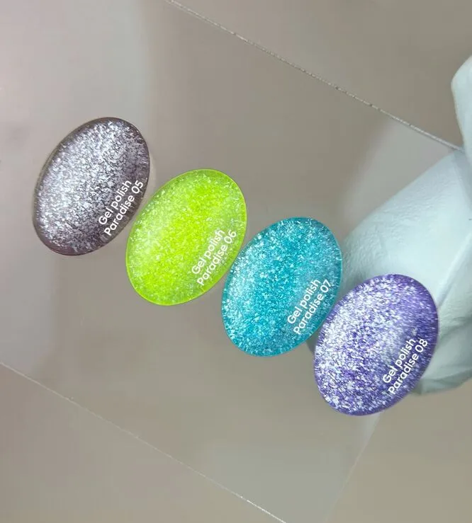 Гель-лак з яскравими блискітками, 10 мл №06 PARADISE Gel polish NAILSOFTHEDAY