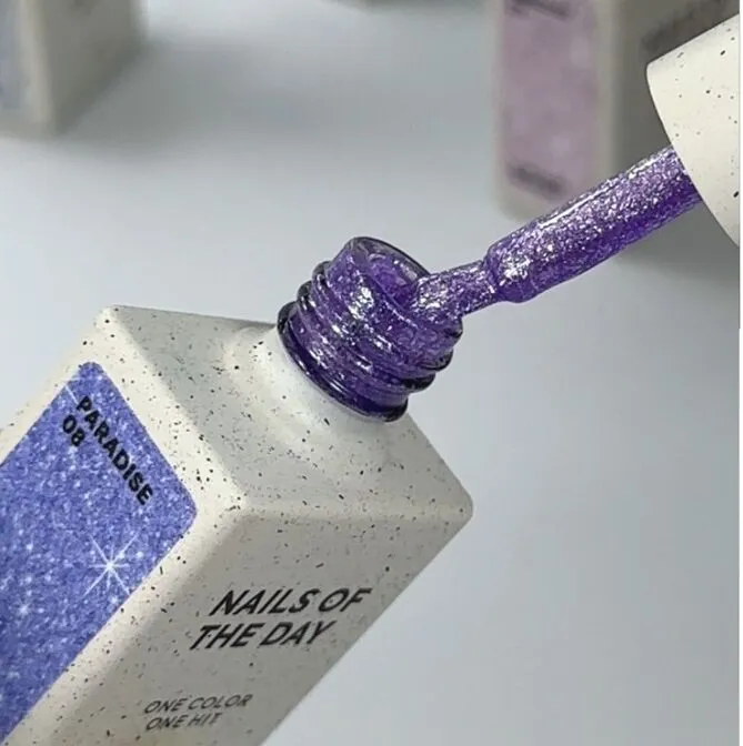 Гель-лак з яскравими блискітками, 10 мл №08 PARADISE Gel polish NAILSOFTHEDAY