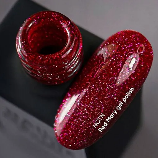 Гель-лак світловідбиваючий, 10 мл RED MARY Night Gel Polish NAILSOFTHEDAY 